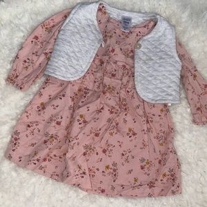 Pink dress with vest